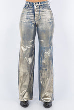 Load image into Gallery viewer, Wide Leg Jeans with Foil Detail
