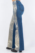 Load image into Gallery viewer, Wide Leg Jeans with Foil Detail
