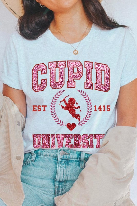 Cupid University Sequined Short Sleeve