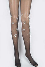 Load image into Gallery viewer, Crystal Flower Pave Sheer Stocking
