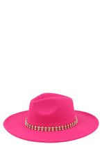 Load image into Gallery viewer, Rhinestone Accent Fedora Hat
