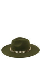 Load image into Gallery viewer, Rhinestone Accent Fedora Hat
