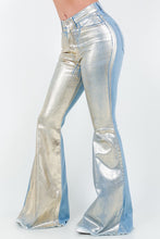 Load image into Gallery viewer, Bell Bottom Jeans in Gold Foil
