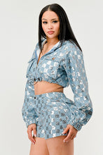 Load image into Gallery viewer, Glitz &amp; Denim Sequin Hoodie Set
