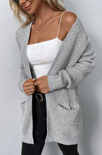 Load image into Gallery viewer, Open Front Waffle Sweater Cardigan
