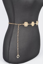 Load image into Gallery viewer, Flower Filigree Station Chain Belt
