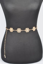 Load image into Gallery viewer, Flower Filigree Station Chain Belt

