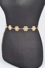 Load image into Gallery viewer, Flower Filigree Station Chain Belt
