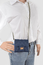 Load image into Gallery viewer, Quilted Denim Swing Wallet
