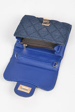 Load image into Gallery viewer, Quilted Denim Swing Wallet
