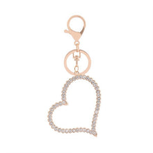 Load image into Gallery viewer, Large Rhinestone Heart Key Holder Key Chain
