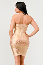 Load image into Gallery viewer, Gilded Glamour Strapless Dress
