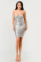 Load image into Gallery viewer, Gilded Glamour Strapless Dress
