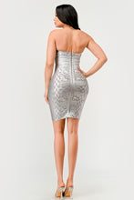 Load image into Gallery viewer, Gilded Glamour Strapless Dress
