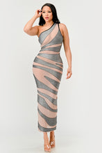 Load image into Gallery viewer, Metallic Bandage Mesh Insert Dress
