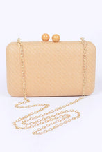 Load image into Gallery viewer, Faux Straw Iconic Box Clutch
