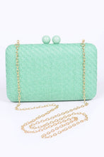 Load image into Gallery viewer, Faux Straw Iconic Box Clutch
