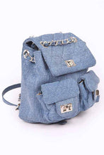 Load image into Gallery viewer, Denim Fashion Backpack
