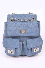 Load image into Gallery viewer, Denim Fashion Backpack
