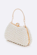 Load image into Gallery viewer, Pearl Embellishment Double Sided Statement Clutch
