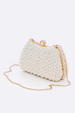 Load image into Gallery viewer, Pearl Embellishment Double Sided Statement Clutch

