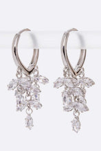 Load image into Gallery viewer, Cubic Zirconia Mix Drop Hoop Earrings
