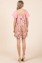 Load image into Gallery viewer, Plus Floral Embroidered Mesh Mini Dress
