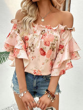 Load image into Gallery viewer, Floral Off-the-Shoulder Blouse
