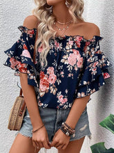 Load image into Gallery viewer, Floral Off-the-Shoulder Blouse
