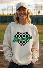 Load image into Gallery viewer, Green Checkered Bulldogs Crewneck Sweatshirt
