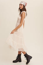 Load image into Gallery viewer, Smocked Ruffle Tiered Mesh Midi Maxi Dress
