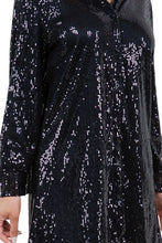 Load image into Gallery viewer, Sexy Fashion Shirt Sequined Dress
