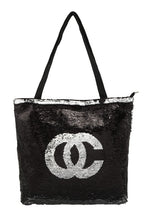 Load image into Gallery viewer, OC Lettering Sparkly Sequins Tote Bag
