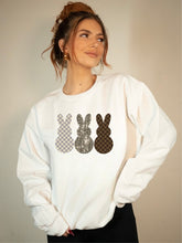 Load image into Gallery viewer, 3 Checkered Bunny Graphic Sweatshirt
