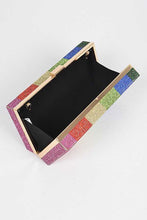 Load image into Gallery viewer, Rainbow Color Rhinestone Pave Box Clutch
