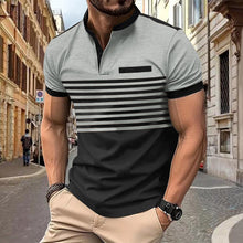 Load image into Gallery viewer, Mens V-neck Button Henley Shirt
