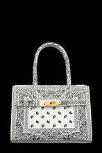 Load image into Gallery viewer, Amoeba Print Rectangular Bag with Buckle Accent
