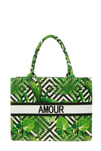 Load image into Gallery viewer, AMOUR Tropical Oblique Book Tote Bag
