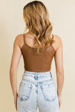 Load image into Gallery viewer, Strap Faux Leather Crop Cami Top

