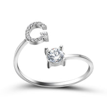 Load image into Gallery viewer, Womens New Design Adjustable 26 Initial Letter Ring Fashion Simple Elegant Jewelry
