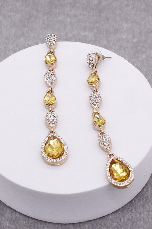 Rhinestone Teardrop Earrings