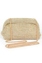 Load image into Gallery viewer, Oversize Rhinestone Convertible Soft Clutch Bag
