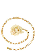 Load image into Gallery viewer, Flower Charm Accent Chain Belt
