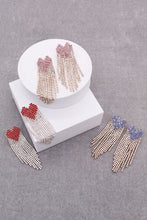 Load image into Gallery viewer, HEART TASSEL EARRINGS
