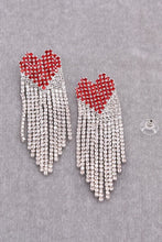 Load image into Gallery viewer, HEART TASSEL EARRINGS
