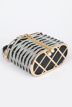 Load image into Gallery viewer, Weaved Rhinestone Basket Box Clutch
