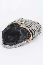 Load image into Gallery viewer, Weaved Rhinestone Basket Box Clutch
