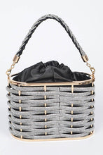 Load image into Gallery viewer, Weaved Rhinestone Basket Box Clutch
