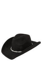 Load image into Gallery viewer, Rhinestone Accent Fedora Hat
