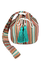 Load image into Gallery viewer, Cotton Tassel Boho Bucket Bag
